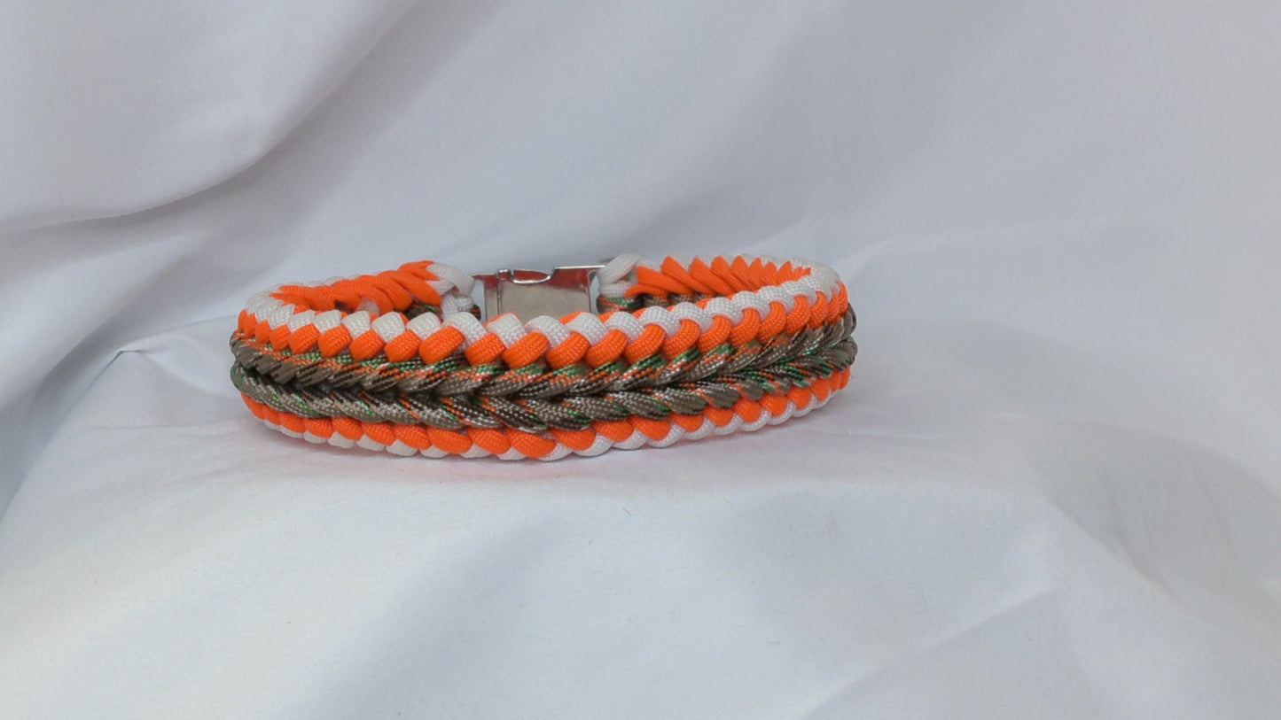 14" Orange and Camo Dog Collar