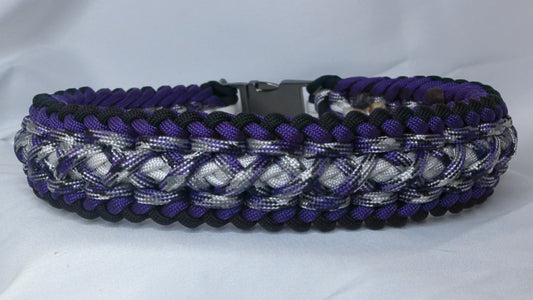 17 1/2" Black and Purple Dog Collar