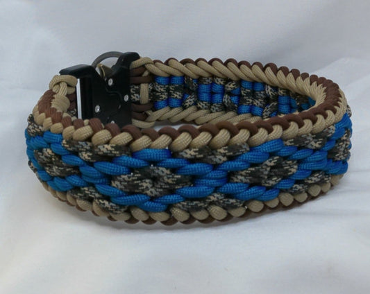 16" Blue and Camo Dog Collar