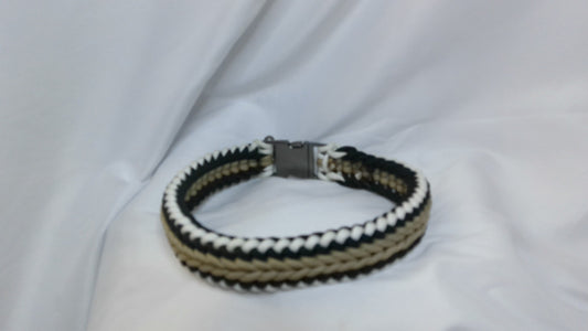 16 1/2" Tan Black and White Dog Collar